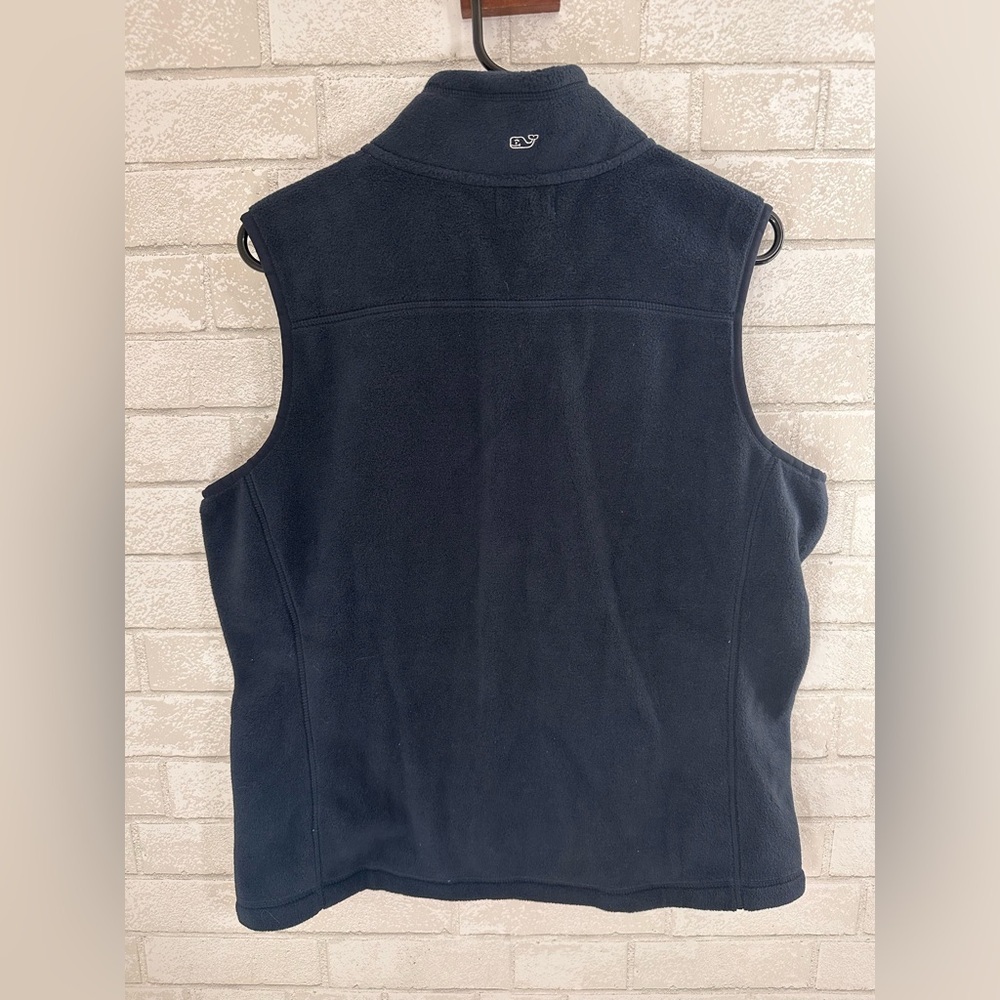 Vineyard Vines Martha’s Vineyard Fleece Vest Women's Navy Blue Size Large - Picture 2 of 4